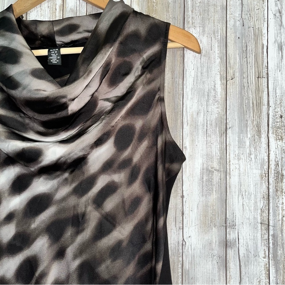 Kenneth Cole Drop Neck Sleeveless Blouse - Picture 3 of 5
